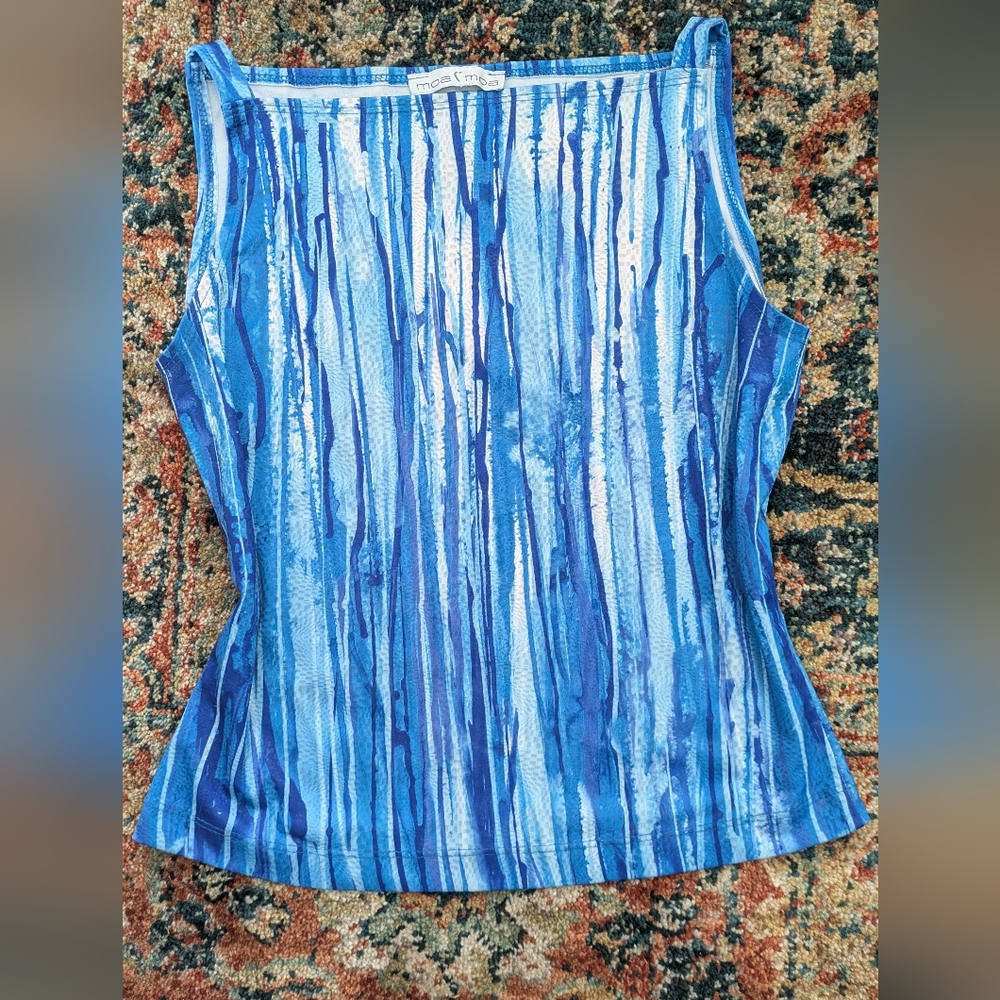 Vintage Paint Drip Boat Neck Top